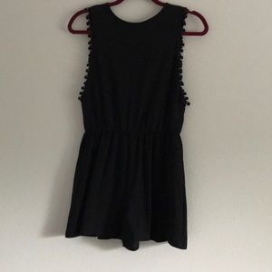 ASOS// Black romper with sleeve poms!